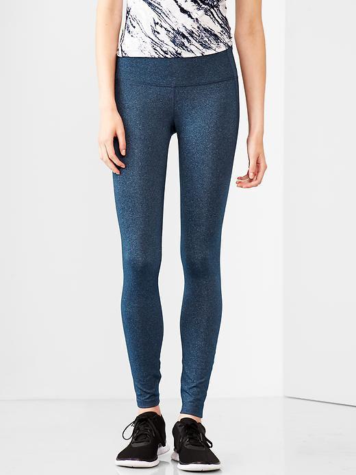 Gap Women Gapfit Gfast Heathered Leggings - Constellation Blue