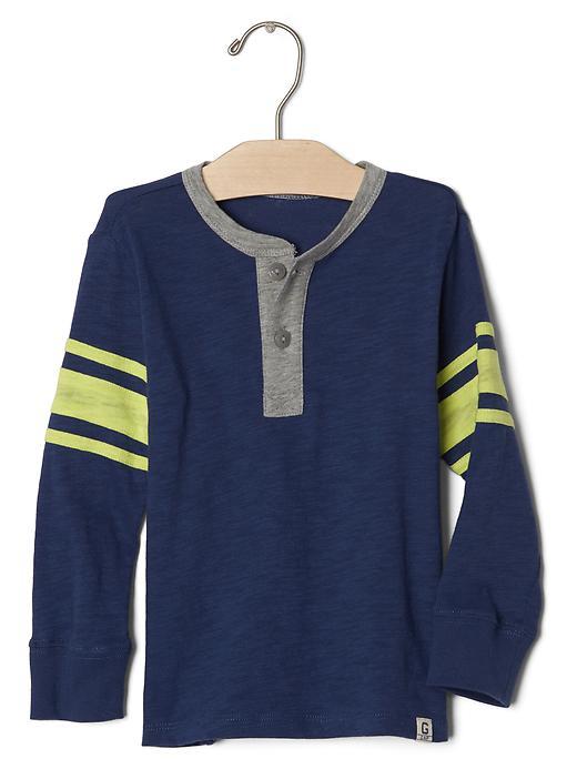Gap Football Stripe Henley - Blue Track