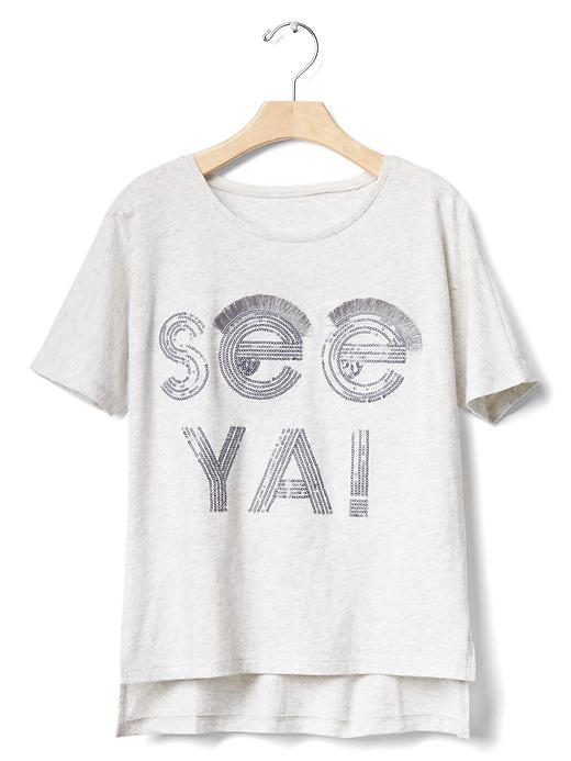 Gap Embellished Dolman Tee - Grey Heather