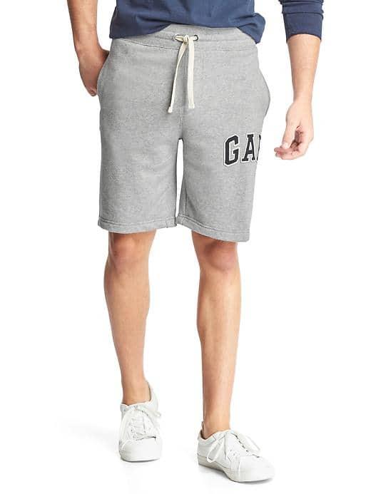 Gap Men French Terry Logo Shorts - New Heather Grey