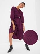 Tiered Tie-waist Midi Dress