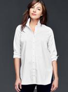 Gap Women Tailored Poplin Tunic Shirt - White