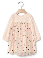 Gap Shiny Dots Tulle Dress - Pink