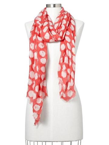 Gap Painterly Dot Scarf - Pink Dot