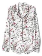 Gap Women Print Long Sleeve Sleep Shirt - Lovely Blooms