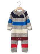 Gap Marled Stripe Sweater One Piece - Light Grey Marle