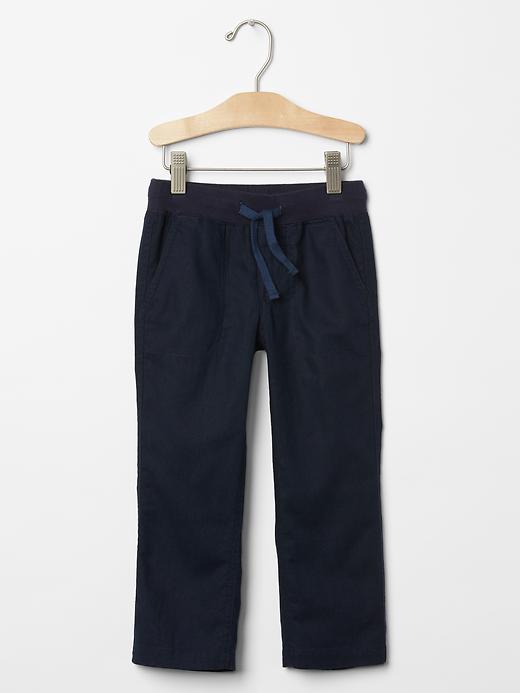 Gap Pull On Linen Pants - True Indigo
