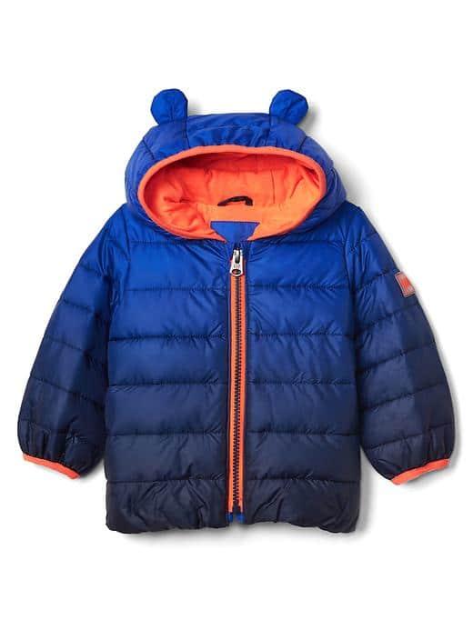 Gap Coldcontrol Max Bear Puffer Hoodie - Bristol Blue