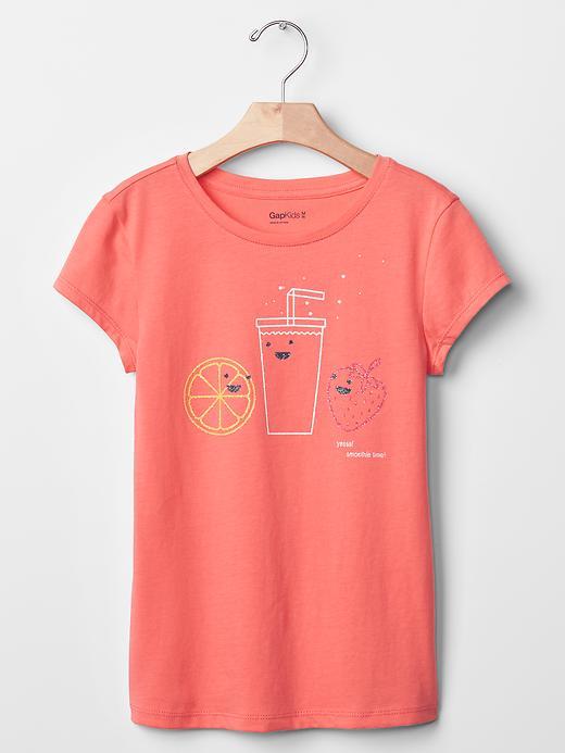 Gap Embellished Graphic Tee - Pink Reef