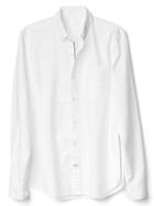 Gap Men Oxford Stripe Trim Slim Fit Shirt - White