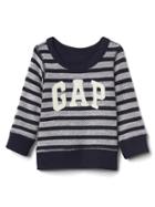 Gap Logo Stripe Terry Sweatshirt - Dark Night