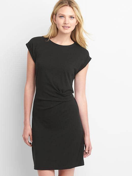 Gap Women Gathered Waist Dress - True Black