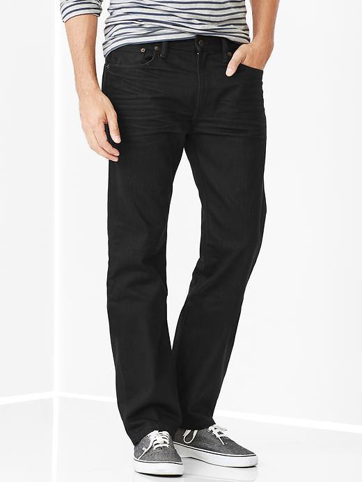 Gap 1969 Straight Fit Jeans Black Wash - Black