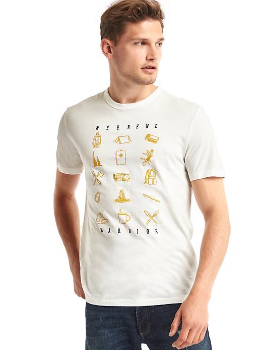 Gap Men Urban Escape Crew Tee - New Off White