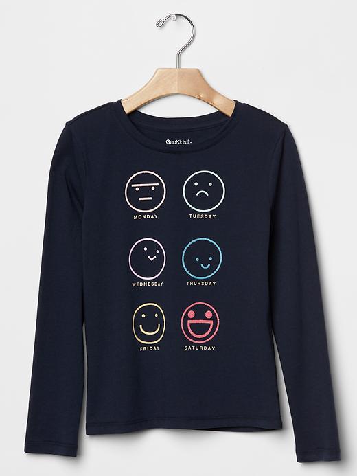 Gap Embellished Graphic Tee - Blue Galaxy