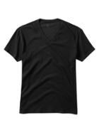 Gap Mens Soft V Neck T Shirt - True Black