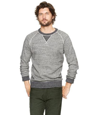 Gap Heathered Crew Sweater - Light Gray Heather