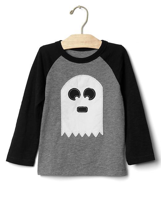 Gap Spooky Graphic Baseball Tee - Heather Grey