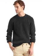 Gap Men Ribbed Crewneck Sweater - Black