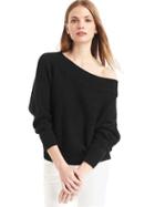 Gap Women Relaxed Open Neck Sweater - True Black