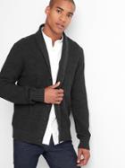 Gap Men Textured Shawl Collar Cardigan - Black