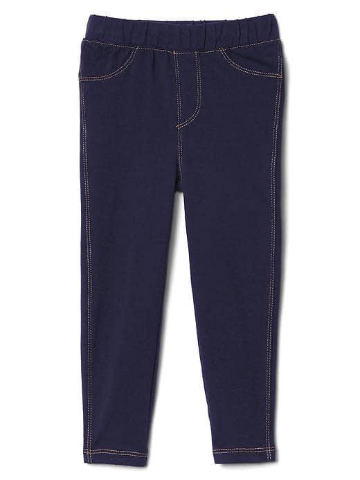Gap Women Knit Denim Leggings - Navy