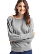 Gap Women Ladder Trim Pullover Sweatshirt - Heather Grey