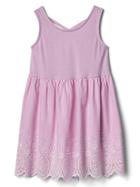 Gap Eyelet Crisscross Tank Dress - Lilac