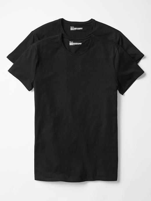 Gap Men Stretch Crewneck T Shirts 2 Pack - True Black