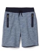 Gap Marled Zip Shorts - Navy