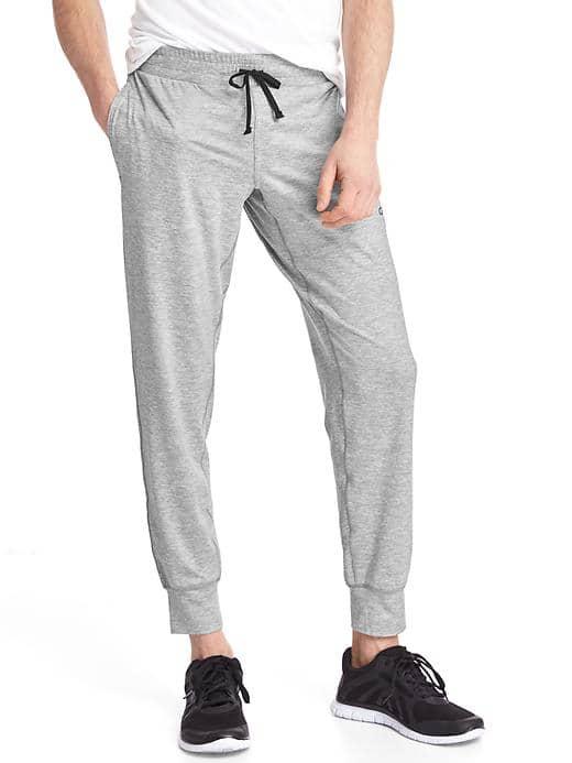 Gap Brushed Tech Jersey Joggers - Light Heather Gray
