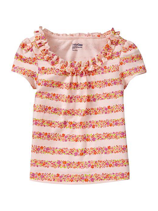 Gap Ruffle Neck Top - Powder Floral