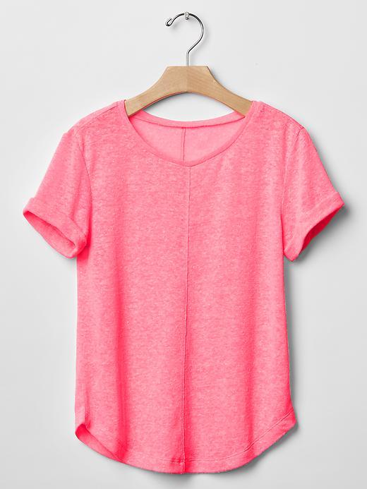 Gap Seam Linen Tee - Neon Impulsive Pink