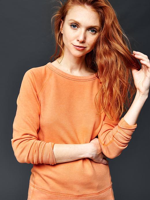 Gap Solid Crew Sweatshirt - Florida Orange