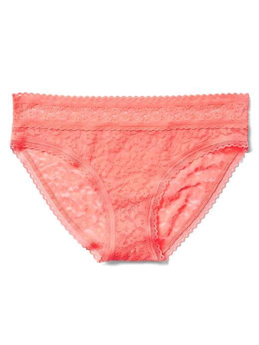 Gap Women Super Soft Lace Bikini - Sunset Glow