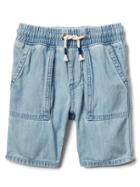 Gap Pull On Denim Shorts - Light Wash