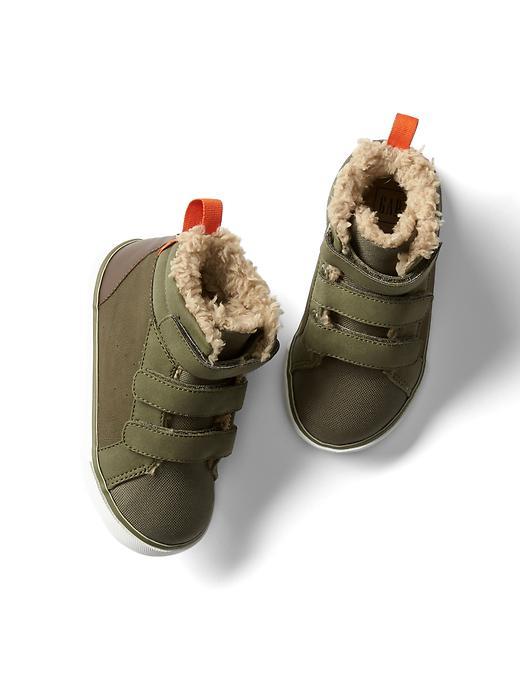 Gap Cozy Hi Top Sneakers - Olive