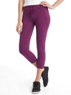 Gap Women Gfast Performance Cotton Hybrid Capris - Eggplant Heather