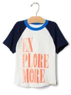Gap Men Glow In The Dark Outdoor Baseball Tee - Elysian Blue