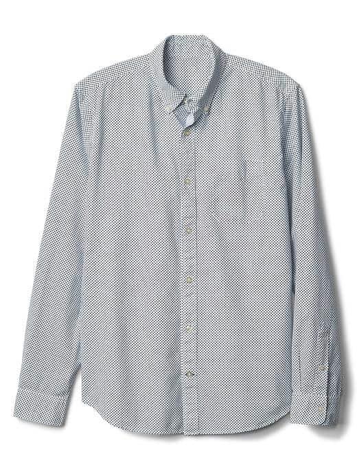 Gap Men Swiss Dot Oxford Standard Fit Shirt - White