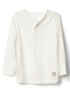 Gap Logo Long Sleeve Henley - New Off White