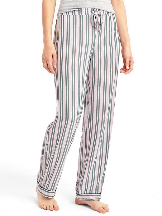 Gap Women Piping Sleep Pants - Rose Stripe