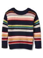 Gap Multi Stripe Crew Sweater - True Indigo