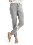Gap Women Soft Asymmetrical Stripe Leggings - Heather Grey