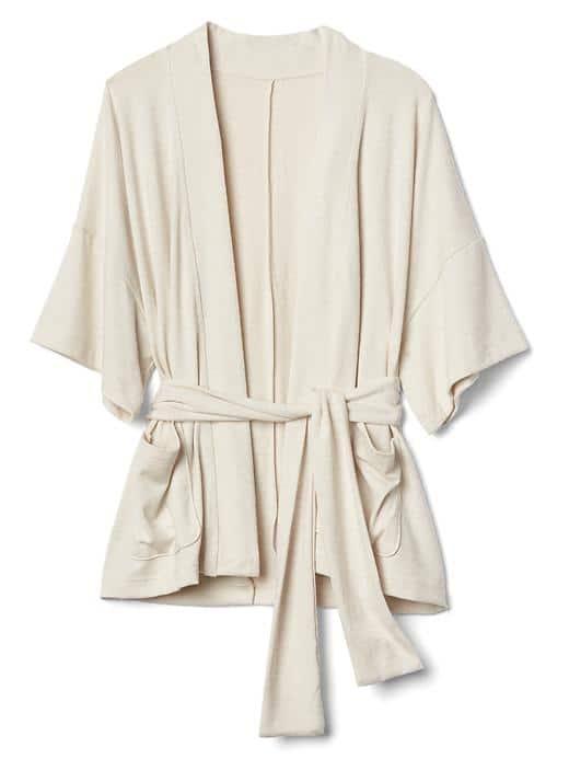 Gap Women Softspun Tie Belt Sweater - Soft Ivory