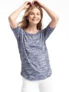 Gap Women Softspun Knit Tee - Comet Blue