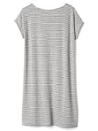 Gap Women Softspun Stripe Crossback Dress - Grey Stripe