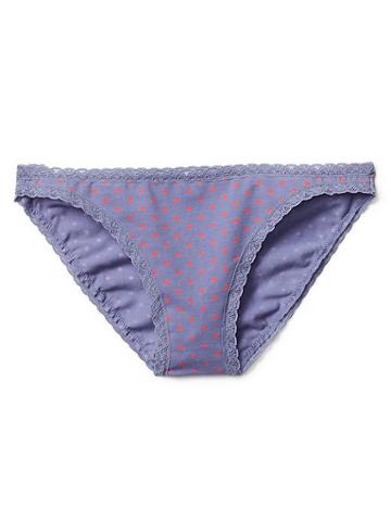 Gap Women Lace Trim Skinny Bikini - Sept Dot Larkspur