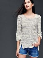 Gap Women Marled Sweater - Blue Heather