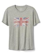 Gap Men Faded Union Jack Graphic Tee - New Heather Grey
